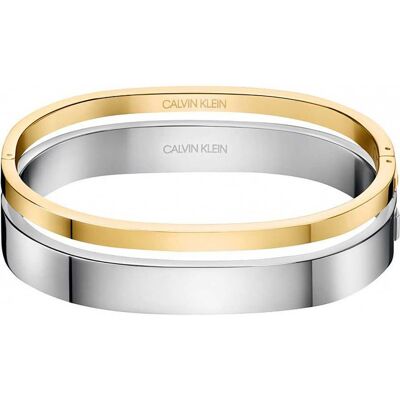 Calvin Klein Brățară bicoloră de luxcârlig KJ06JD20010 5,4 x 4,3 cm - XS Calvin Klein Brățară bicoloră de luxcârlig KJ06JD20010 5,4 x 4,3 cm - XS