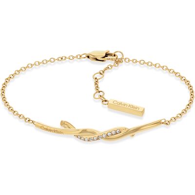 Calvin Klein Brățară de lux placată cu aur cu cristale Crystallized Weave 35000579 Calvin Klein Brățară de lux placată cu aur cu cristale Crystallized Weave 35000579