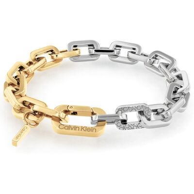 Calvin Klein Brățară masivă bicoloră pentru femei Bold Metals 35000554 Calvin Klein Brățară masivă bicoloră pentru femei Bold Metals 35000554