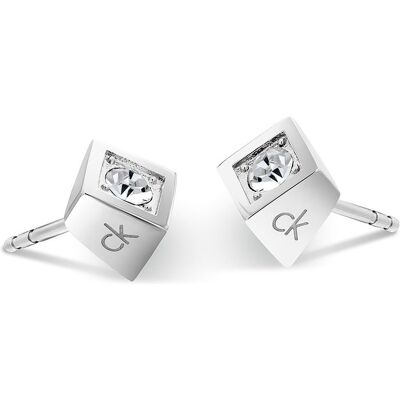 Calvin Klein Cercei tip butoni moderni din oțel cu cristal 35000980 Calvin Klein Cercei tip butoni moderni din oțel cu cristal 35000980
