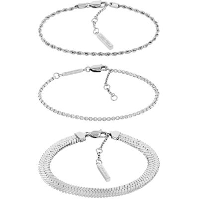 Calvin Klein Set de brățări moderne din oțel Accent 35000625 Calvin Klein Set de brățări moderne din oțel Accent 35000625