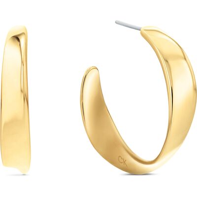 Calvin Klein Cercei cercuri la modă placați cu aur Ethereal Metals 35000534 Calvin Klein Cercei cercuri la modă placați cu aur Ethereal Metals 35000534