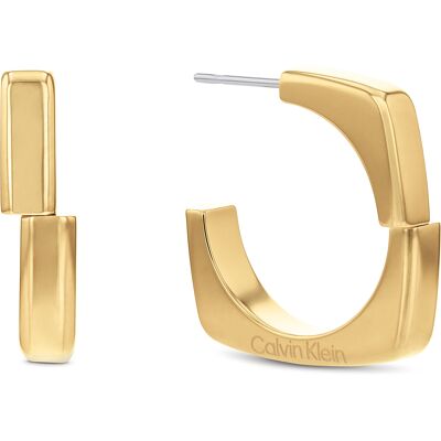 Calvin Klein Cercei la modă placați cu aur Bold Metals 35000558 Calvin Klein Cercei la modă placați cu aur Bold Metals 35000558