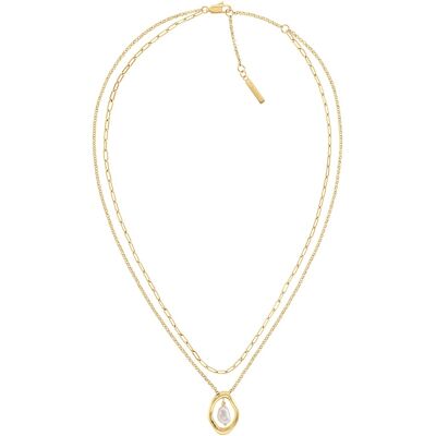 Calvin Klein Colier delicat placat cu aur cu perle Edgy Pearls 35000559 Calvin Klein Colier delicat placat cu aur cu perle Edgy Pearls 35000559