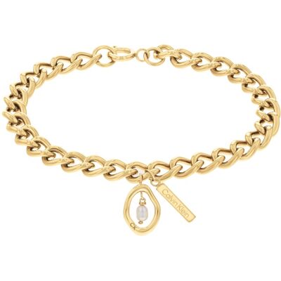 Calvin Klein Brățară delicată placată cu aur Edgy Pearls 35000561 Calvin Klein Brățară delicată placată cu aur Edgy Pearls 35000561