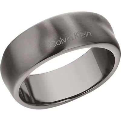 Calvin Klein Inel gri de oțel pentru bărbați Metallic Waves 35100036 60 mm Calvin Klein Inel gri de oțel pentru bărbați Metallic Waves 35100036 60 mm