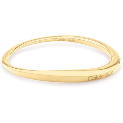 Calvin Klein Brățară solidă de damă din oțel placat cu aur Elongated Drops 35000350 Calvin Klein Brățară solidă de damă din oțel placat cu aur Elongated Drops 35000350