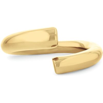 Calvin Klein Inel de designer din oțel placat cu aur Spiral 35000767 54 mm Calvin Klein Inel de designer din oțel placat cu aur Spiral 35000767 54 mm
