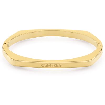 Calvin Klein Brățară solidă din oțel placată cu aur Bold Metals 35000556 6,8 cm Calvin Klein Brățară solidă din oțel placată cu aur Bold Metals 35000556 6,8 cm