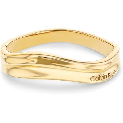 Calvin Klein Brățară din oțel solidă placată cu aur Elemental 35000642 6,7 cm Calvin Klein Brățară din oțel solidă placată cu aur Elemental 35000642 6,7 cm