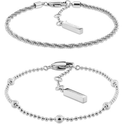 Calvin Klein Set de brățări pentru femei CK Layered 35000947 (2x brățară) Calvin Klein Set de brățări pentru femei CK Layered 35000947 (2x brățară)