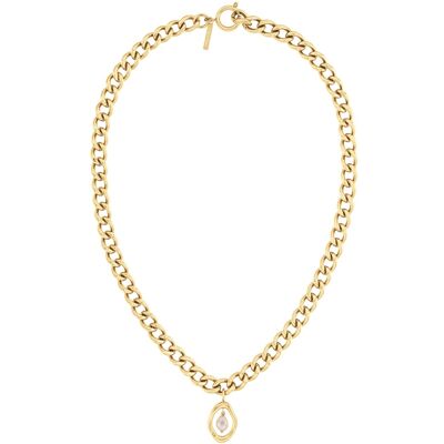 Calvin Klein Colier elegant placat cu aur Edgy Pearls 35000560 Calvin Klein Colier elegant placat cu aur Edgy Pearls 35000560