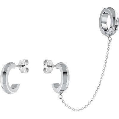 Calvin Klein Cercei stilați din oțel Faceted 35000044 Calvin Klein Cercei stilați din oțel Faceted 35000044