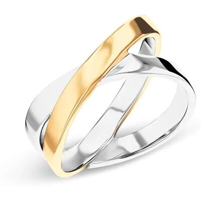 Calvin Klein Inel stilat bicolor din oțel Elliptical 35000854 54 mm Calvin Klein Inel stilat bicolor din oțel Elliptical 35000854 54 mm