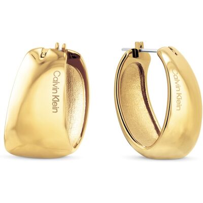 Calvin Klein Cercei eleganți placați cu aur Modern Purity 35000832 Calvin Klein Cercei eleganți placați cu aur Modern Purity 35000832