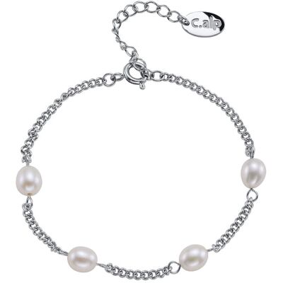 CRYSTalp Brățară elegantă din oțel cu perle Tide Pearl 22243.E CRYSTalp Brățară elegantă din oțel cu perle Tide Pearl 22243.E