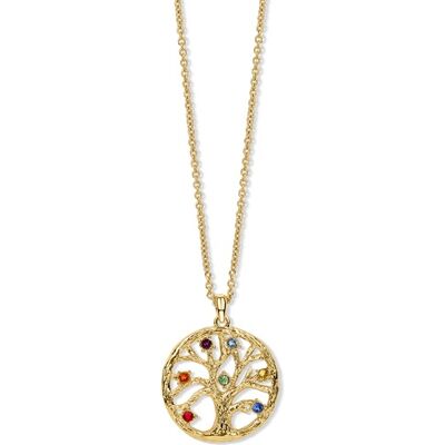 CRYSTalp Colier frumos placat cu aur cu cristale Chakra Arborele vieții 30093.MLT.G CRYSTalp Colier frumos placat cu aur cu cristale Chakra Arborele vieții 30093.MLT.G
