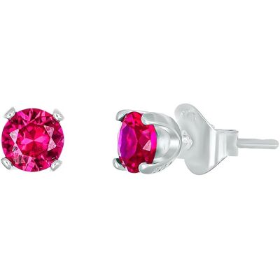 CRYSTalp Cercei argintii tip știft cu cristal fuchsia Feel 42270.FUC.S CRYSTalp Cercei argintii tip știft cu cristal fuchsia Feel 42270.FUC.S