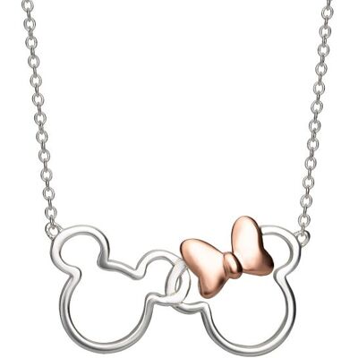 Disney Colier frumos bicolor din argint Mickey and Minnie Mouse N902594TL-18 Disney Colier frumos bicolor din argint Mickey and Minnie Mouse N902594TL-18