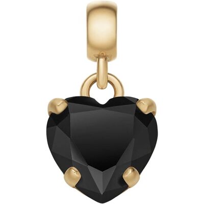 Daniel Wellington Pandantiv placat cu aur, decorat cu o inimă neagră Charms DW00400431 Daniel Wellington Pandantiv placat cu aur, decorat cu o inimă neagră Charms DW00400431