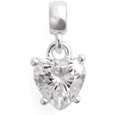 Daniel Wellington Pandantiv din argint cu inimă transparentă Charms DW00401049 Daniel Wellington Pandantiv din argint cu inimă transparentă Charms DW00401049