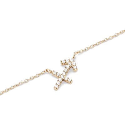 Daniel Wellington Colier elegant placat cu aur, cu simbolul zodiacal Săgetător Crystal Zodiac DW00400927 Daniel Wellington Colier elegant placat cu aur, cu simbolul zodiacal Săgetător Crystal Zodiac DW00400927