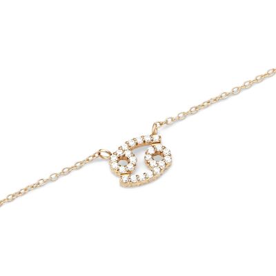 Daniel Wellington Colier stilat placat cu aur cu semnul zodiacal Rac Crystal Zodiac DW00400922 Daniel Wellington Colier stilat placat cu aur cu semnul zodiacal Rac Crystal Zodiac DW00400922