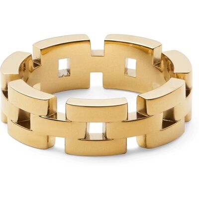 Daniel Wellington Inel cu design sofisticat, placat cu aur 3-Link DW0040099 50 mm Daniel Wellington Inel cu design sofisticat, placat cu aur 3-Link DW0040099 50 mm