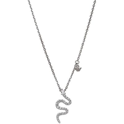 Emporio Armani Colier de damă din argint Șarpe cu zirconi EG3611040 Emporio Armani Colier de damă din argint Șarpe cu zirconi EG3611040
