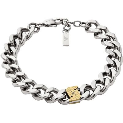 Emporio Armani Brățară bicoloră masivă pentru bărbați EGS3186040 Emporio Armani Brățară bicoloră masivă pentru bărbați EGS3186040