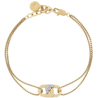 Emporio Armani Brățară placată cu aur pentru bărbați cu cristale EGS3175710 Emporio Armani Brățară placată cu aur pentru bărbați cu cristale EGS3175710