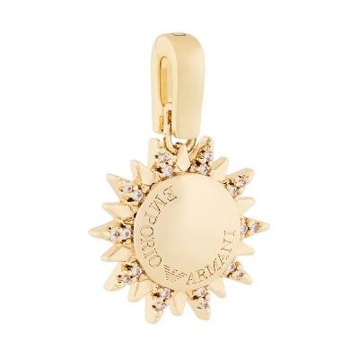 Emporio Armani Pandantiv placat cu aur soare cu zirconii Charm EGS3359710 Emporio Armani Pandantiv placat cu aur soare cu zirconii Charm EGS3359710