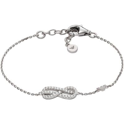 Emporio Armani Brățară din argint Infinit cu zircon cubic EG3598040 Emporio Armani Brățară din argint Infinit cu zircon cubic EG3598040