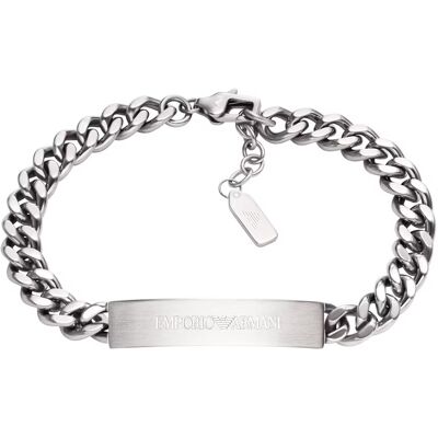 Emporio Armani Brățară stilată din oțel pentru bărbați EGS3304040 Emporio Armani Brățară stilată din oțel pentru bărbați EGS3304040