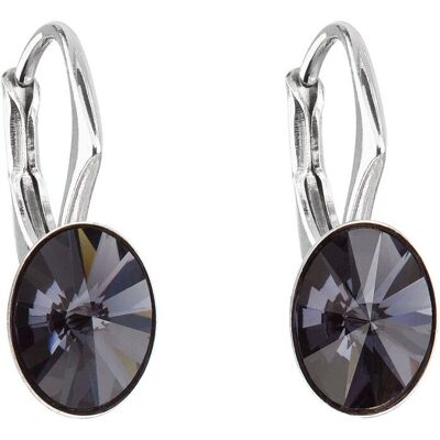 Evolution Group - Pavona Cercei ovali strălucitori cu cristale Swarovski 31276.3 graphite Evolution Group - Pavona Cercei ovali strălucitori cu cristale Swarovski 31276.3 graphite