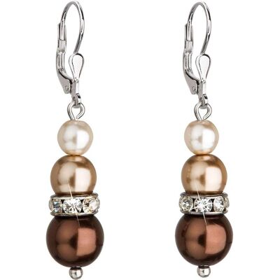 Evolution Group - Pavona Cercei de perle din bronz cu cristale 31150.3 Evolution Group - Pavona Cercei de perle din bronz cu cristale 31150.3