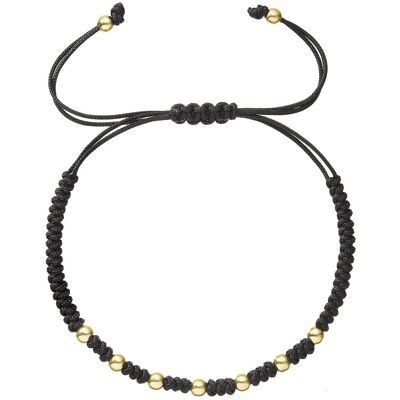Evolution Group - Pavona Brățară exclusivistă neagră cu biluțe aurii 93T00101 black Evolution Group - Pavona Brățară exclusivistă neagră cu biluțe aurii 93T00101 black