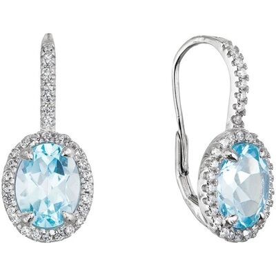 Evolution Group - Pavona Cercei de lux din argint cu zirconi și topaz autentic 11492.3 Evolution Group - Pavona Cercei de lux din argint cu zirconi și topaz autentic 11492.3