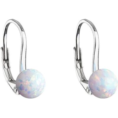 Evolution Group - Pavona Cercei eleganți din argint, cu opal sintetic alb 11242.1 Evolution Group - Pavona Cercei eleganți din argint, cu opal sintetic alb 11242.1