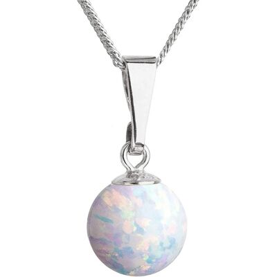 Evolution Group - Pavona Colier frumos din argint cu opal alb sintetic 12050.1 Evolution Group - Pavona Colier frumos din argint cu opal alb sintetic 12050.1