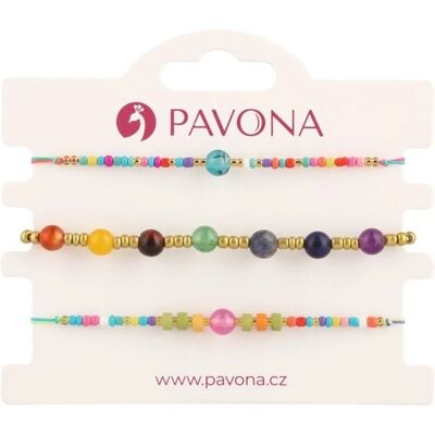 Evolution Group - Pavona Set de brățări colorate 53037.3 Evolution Group - Pavona Set de brățări colorate 53037.3