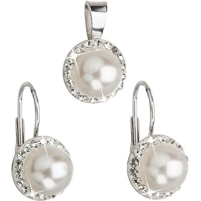 Evolution Group - Pavona Set cu perle și cristale Swarovski 39091.1 alb (cercei, pandantiv) Evolution Group - Pavona Set cu perle și cristale Swarovski 39091.1 alb (cercei, pandantiv)