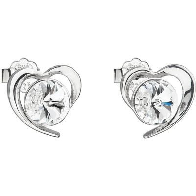 Evolution Group - Pavona Cercei din argint cu cristale Swarovski inimă albă 31259.1 Evolution Group - Pavona Cercei din argint cu cristale Swarovski inimă albă 31259.1