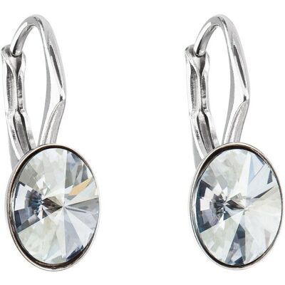 Evolution Group - Pavona Cercei ovali argintii cu cristale Swarovski 31276.5 blue shade Evolution Group - Pavona Cercei ovali argintii cu cristale Swarovski 31276.5 blue shade