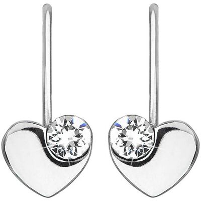 Evolution Group - Pavona Cercei inimioare cu cristale Swarovski 31299.1 alb Evolution Group - Pavona Cercei inimioare cu cristale Swarovski 31299.1 alb
