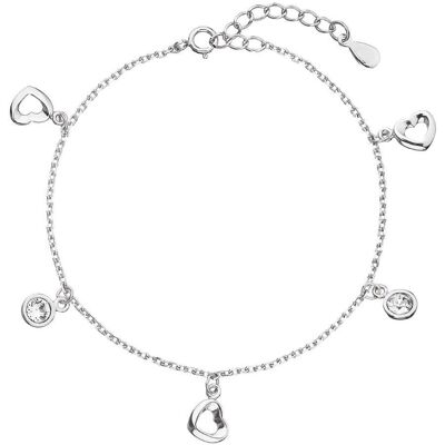 Evolution Group - Pavona Brățară din argint cu cristale Swarovski inimă albă 33110.1 Evolution Group - Pavona Brățară din argint cu cristale Swarovski inimă albă 33110.1