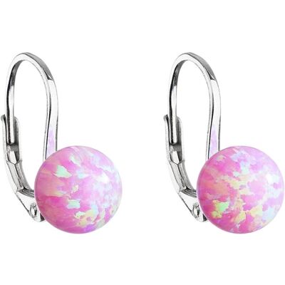 Evolution Group - Pavona Cercei sclipitori din argint cu opal sintetic 11245.3 pink Evolution Group - Pavona Cercei sclipitori din argint cu opal sintetic 11245.3 pink