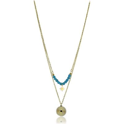 Emily Westwood Colier dublu placat cu aur cu mărgele Cecilia EWN23027G Emily Westwood Colier dublu placat cu aur cu mărgele Cecilia EWN23027G