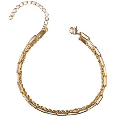 Emily Westwood Brățară dublă elegantă din oțel placat cu aur Elysian EWB250190G Emily Westwood Brățară dublă elegantă din oțel placat cu aur Elysian EWB250190G