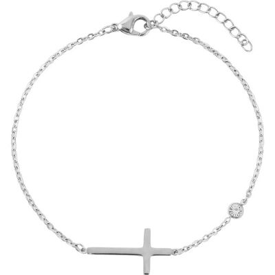 Emily Westwood Brățară delicată din oțel cu cruce EWB260608S Emily Westwood Brățară delicată din oțel cu cruce EWB260608S